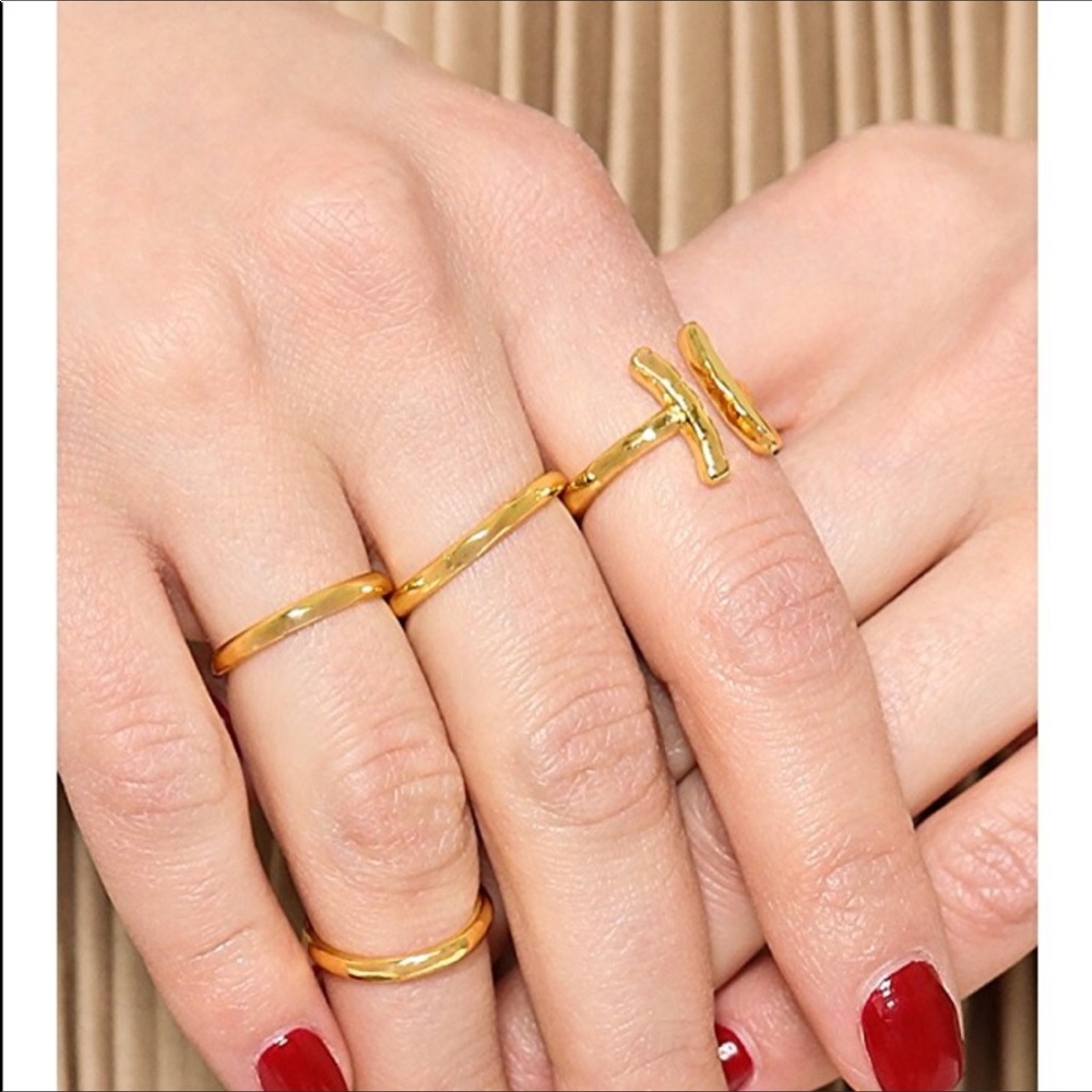 GORJANA Gold Plating Paso Ring NEW Size 6 - Picture 2 of 4